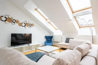 Ein Sitzbereich in der Unterkunft Rooftop Penthouse