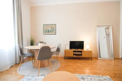 TV/Unterhaltungsangebot in der Unterkunft Elegante Altbauwohnung alles NEU!! Free Parking Garage