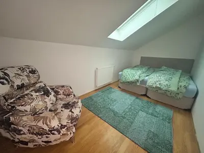 Ein Bett oder Betten in einem Zimmer der Unterkunft Gemütliche Unterkunft in Pottendorf