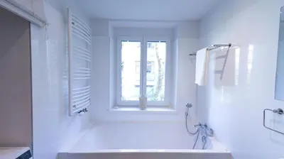 Ein Badezimmer in der Unterkunft Serviced Apartment Neuwaldegg