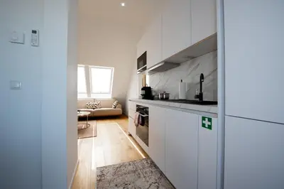 Küche/Küchenzeile in der Unterkunft Retsina Apartments