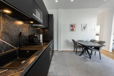 Küche/Küchenzeile in der Unterkunft Retsina Apartments