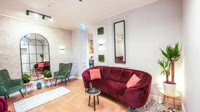 Ein Sitzbereich in der Unterkunft Short Residence Hostel Vienna