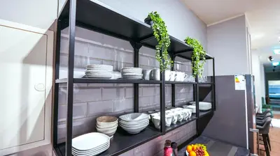 Küche/Küchenzeile in der Unterkunft Short Residence Hostel Vienna