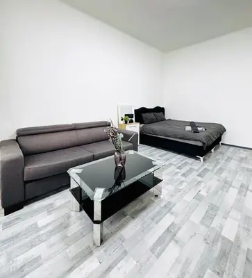 Ein Sitzbereich in der Unterkunft Beautiful Studio Quick Access to Rathausplatz