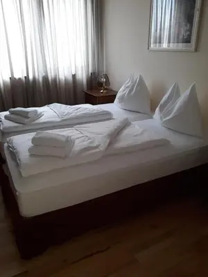 Ein Bett oder Betten in einem Zimmer der Unterkunft Donauauen Apartments