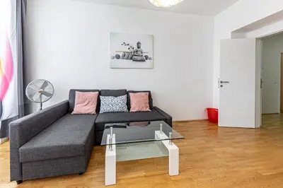 Ein Sitzbereich in der Unterkunft Ley City Apartments 1200