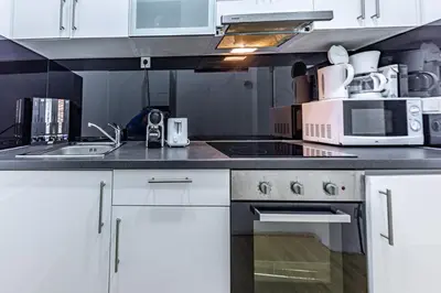Küche/Küchenzeile in der Unterkunft Ley City Apartments 1200
