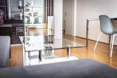 Ein Sitzbereich in der Unterkunft Ley City Apartments 1200