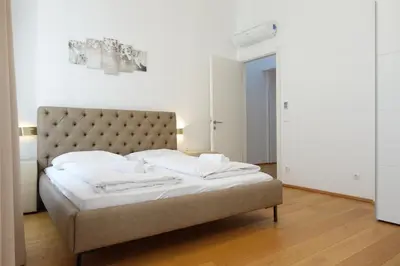 Ein Bett oder Betten in einem Zimmer der Unterkunft Förster Apartment