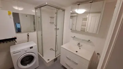 Ein Badezimmer in der Unterkunft Möbliertes Apartment in Zentrumsnähe