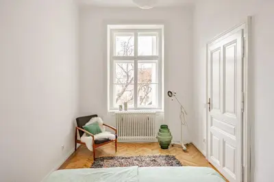 Ein Sitzbereich in der Unterkunft Beautiful vintage apartment near Schönbrunn