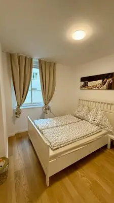 Ein Bett oder Betten in einem Zimmer der Unterkunft Vienna Laurenz apartment