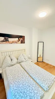 Ein Bett oder Betten in einem Zimmer der Unterkunft Vienna Laurenz apartment