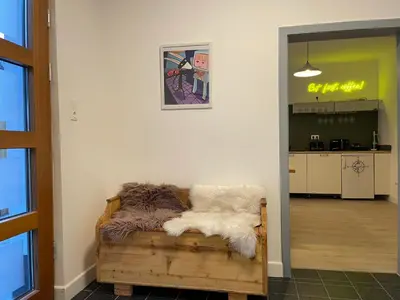 Ein Sitzbereich in der Unterkunft HausKaiser