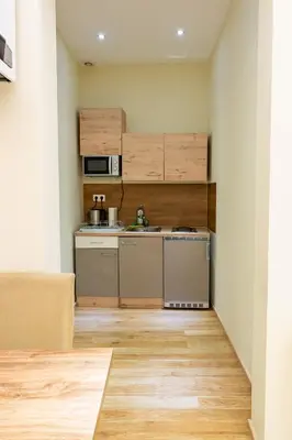Küche/Küchenzeile in der Unterkunft Vienna Living Ottakring - Aparthotel