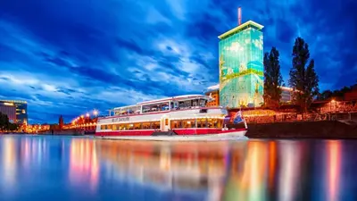 Blick auf einen Fluss in der Nähe der Ferienwohnung