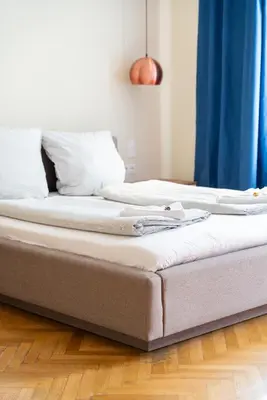 Ein Bett oder Betten in einem Zimmer der Unterkunft Vienna Business Apartments - Ottakring