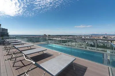 Der Swimmingpool an oder in der Nähe von Hoch hinaus - Pool am Dach, Rundum Balkon mit Traumaussicht