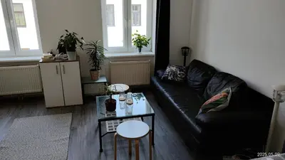 Ein Sitzbereich in der Unterkunft Vienna as it's best Apartment Kokoschka