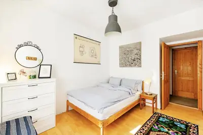 Ein Bett oder Betten in einem Zimmer der Unterkunft Altstadtzimmer im Herzen des historischen Wiens