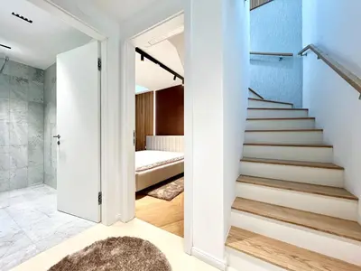 Ein Bett oder Betten in einem Zimmer der Unterkunft Luxury Penthouse with Terrace