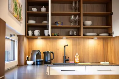 Küche/Küchenzeile in der Unterkunft VARIO-HAUS Residence