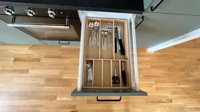 Küche/Küchenzeile in der Unterkunft Moderne OG Wohnung inklusive Dachterrasse
