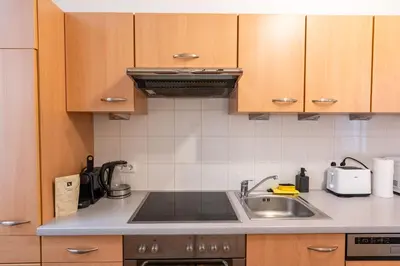 Küche/Küchenzeile in der Unterkunft Prestige Living Vienna