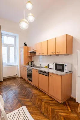 Küche/Küchenzeile in der Unterkunft Prestige Living Vienna