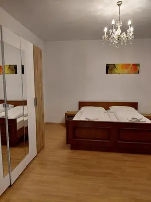 Ein Bett oder Betten in einem Zimmer der Unterkunft Ferienwohnung Schwartz