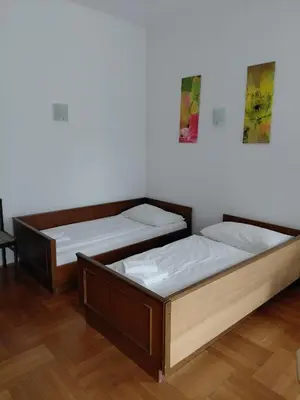 Ein Bett oder Betten in einem Zimmer der Unterkunft Ferienwohnung Schwartz