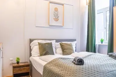 Ein Bett oder Betten in einem Zimmer der Unterkunft Comfy & Quiet Studio in Viennas 12th District