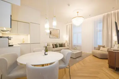 Ein Sitzbereich in der Unterkunft RAFAEL KAISER - Signature Apartments City Centre