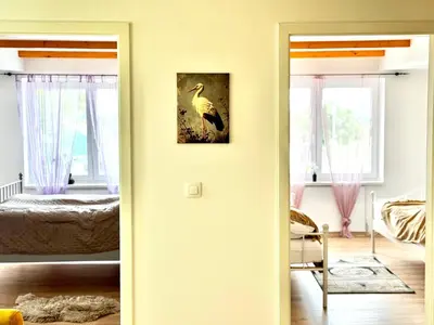 Ein Bett oder Betten in einem Zimmer der Unterkunft Stork Apartment