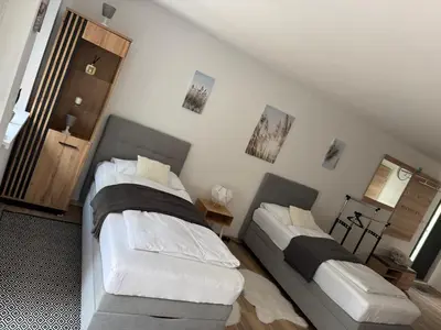 Ein Bett oder Betten in einem Zimmer der Unterkunft Anita Apartment Breitenbrunn Chill And Relax