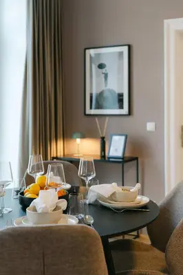Ein Sitzbereich in der Unterkunft Neat 1BR perfect for 4 free parking