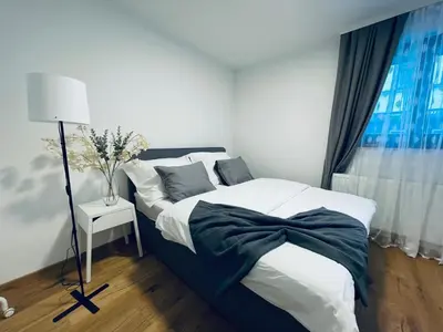 Ein Bett oder Betten in einem Zimmer der Unterkunft Stadt Vienna