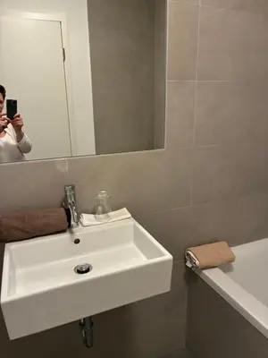 Ein Badezimmer in der Unterkunft Apartment in Wien, Hetzendorf