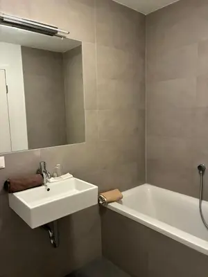 Ein Badezimmer in der Unterkunft Apartment in Wien, Hetzendorf
