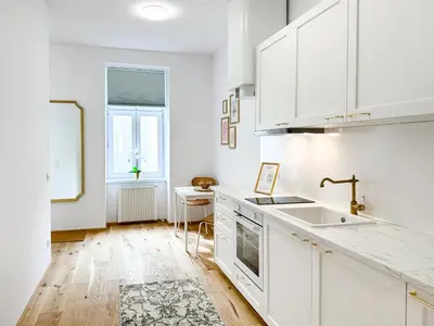 Küche/Küchenzeile in der Unterkunft Meidling Living Spaces