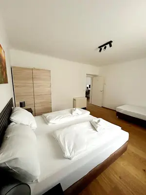 Ein Bett oder Betten in einem Zimmer der Unterkunft 2 rooms apartment near Schönbrunn palace