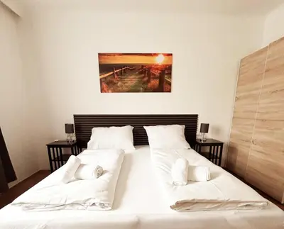 Ein Bett oder Betten in einem Zimmer der Unterkunft 2 rooms apartment near Schönbrunn palace