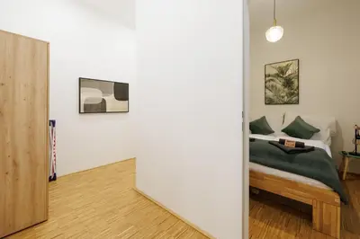 Ein Bett oder Betten in einem Zimmer der Unterkunft 86 sqm with private courtyard - 3 Bedrooms