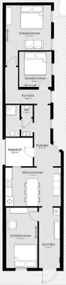Grundriss der Unterkunft 86 sqm with private courtyard - 3 Bedrooms