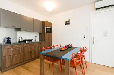 Küche/Küchenzeile in der Unterkunft Vienna Stay Apartments Castellez 1020