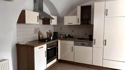 Küche/Küchenzeile in der Unterkunft cozy comfortable apartments