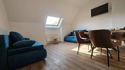Ein Sitzbereich in der Unterkunft bookVienna Apartments