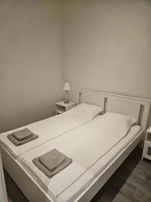 Ein Bett oder Betten in einem Zimmer der Unterkunft Prater Apartments
