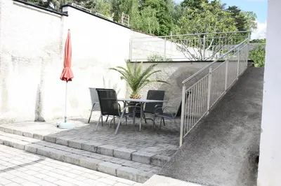 Ein Balkon oder eine Terrasse in der Unterkunft Ferienwohnung Heiling